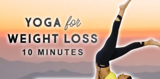 10 Min Yoga for Weight Loss | Beginner-Intermediate Flow with Sheena, Short Yoga Class At Home