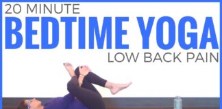 20 minute Beginners Bedtime Yoga for Lower Back Pain | Sarah Beth Yoga