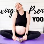 RELAXING PREGNANCY YOGA STRETCHES | Third Trimester Yoga for BETTER SLEEP | Evening Prenatal Yoga