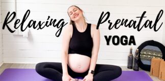 RELAXING PREGNANCY YOGA STRETCHES | Third Trimester Yoga for BETTER SLEEP | Evening Prenatal Yoga