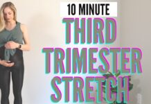 10 Minute Third Trimester Pregnancy Stretch + Mobility – relieve tight muscles during pregnancy