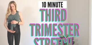 10 Minute Third Trimester Pregnancy Stretch + Mobility – relieve tight muscles during pregnancy