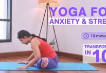 Yoga for Anxiety and Stress | 10mins Gentle Yoga with Breathing for Stress Relief | Transform in Ten