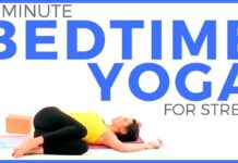 10 minute BEDTIME Yoga for Stress & Anxiety