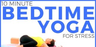 10 minute BEDTIME Yoga for Stress & Anxiety