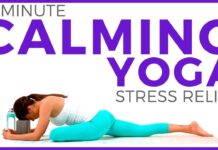 15 minute CALMING YOGA for Stress Relief and Anxiety