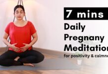 7 mins Daily Pregnancy Meditation for Positivity, Calmness & Connecting with Your Baby | Bharti Goel