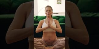 Pregnant women doing yoga #shorts #trending