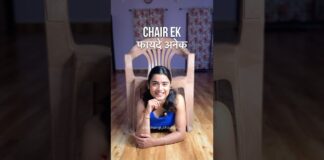 Chair Yoga for Sciatica,Backpain,Slim waist and more #yoga #homeyoga #easyyoga #yogaforall
