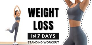WEIGHT LOSS in 7 DAYS🔥40MIN Full Body Fat Burn – Arm, Back, Leg, Abs – Standing Only