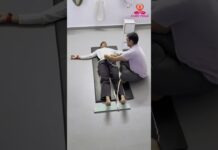 Lumbar Traction in Shavasana Yoga Therapy for Stiffness & Slipped Disc Relief #viral #backpain #reel