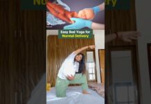 7 Bed Yoga Poses to Prepare for Normal Delivery Naturally #ytshorts#shorts #pregnancy#pregnancyyoga