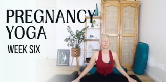 First trimester pregnancy yoga for nausea and energy | week 6 prenatal yoga