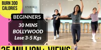 30 mins BEGINNERS Workout | Lose 3-5 kgs in 1 month | BOLLYWOOD Dance Fitness Workout # 25
