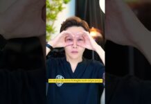 Five core facial yoga exercises to strengthen muscles and firm your face #eyebags #nasolabialline