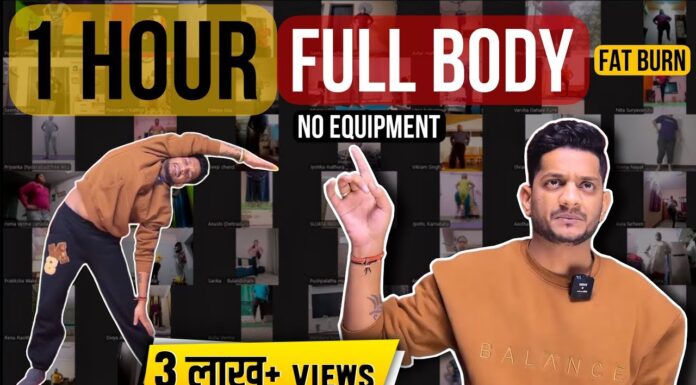 1 HOUR FULL BODY FAT BURN HOME WORKOUT (Warm Up, Arm & Back, Cardio, Ab, Leg & Thigh, Stretch)