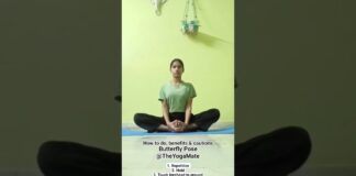ButterflyPose (BaddhaKonasana)-Benefits &Cautions |Day 4 of 30 days Basic Yoga Asana Series #shorts