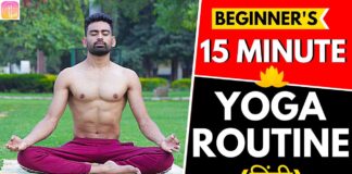 15 Min Daily Yoga Routine for Beginners (Follow Along) | Fit Tuber Hindi