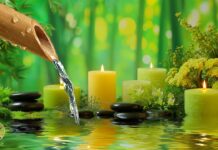 Relaxing Sleep Music + Bamboo Water Fountain 🌿 Cure Insomnia, Calm Anxiety & Stress Relief, Spa BGM