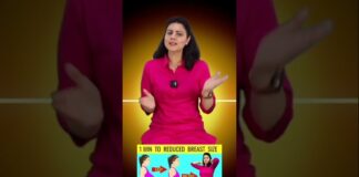 Most Simple Yoga Exercise To Lose Breast Fat Fast #losebellyfat #reducebreast #short #shorts #yoga