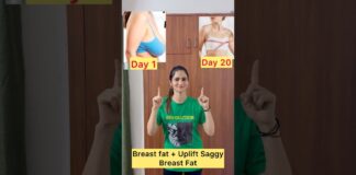 Breast fat + uplift saggy breast #motivation #saggybreastworkout #weightloss #yoga #exercise