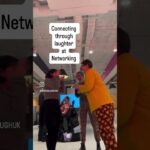 Try a Laughter Yoga exercise at networking #laughteryoga #mentalhealth #selfcare #happiness