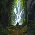 Bamboo waterfalls with a Buddha relaxing #buddha #relax #calmingmusic