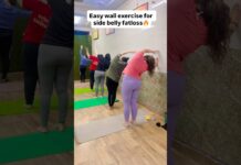 Only 1 wall exercise for side belly fatloss🔥#shorts #viral #fatloss #youtubeshorts #trending #yt