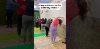 Only 1 wall exercise for side belly fatloss🔥#shorts #viral #fatloss #youtubeshorts #trending #yt