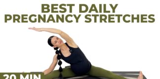 Best Pregnancy Stretches For An Easy Delivery (20-Min Pregnancy Stretch Routine)