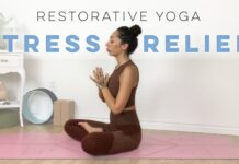 10 Min Restorative Yoga For Stress & Anxiety (All Levels Yoga)