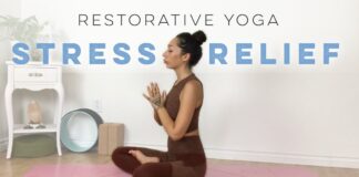 10 Min Restorative Yoga For Stress & Anxiety (All Levels Yoga)