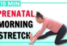15 min Prenatal Morning Yoga Full Body Stretch // For All Trimesters of Pregnancy