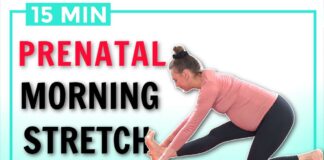 15 min Prenatal Morning Yoga Full Body Stretch // For All Trimesters of Pregnancy