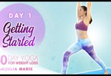 30 Day Yoga for Weight Loss Julia Marie 🔥 30 Minute Workout, Beginners Fat Burning, At Home | Day 1