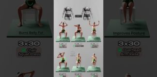 6 Chair Exercises to Burn Belly Fat & Tone Your Body #yoga #fitness #weightloss