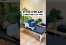 Do this before sleep to relieve back pain! ✅🤩 #backpainrelief #stretch #yoga
