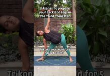 Try these during your third trimester! #pregnancy #prenatalyoga #yoga #yogalateswithrashmi