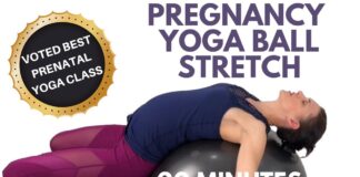 Pregnancy Yoga Ball Stretches