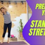 Prenatal Yoga Standing Stretches | Safe standing poses for pregnant women | Stand and stretch poses