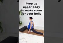 Pregnancy Yoga Modification For Pigeon Pose! #shorts #pregnancyyoga