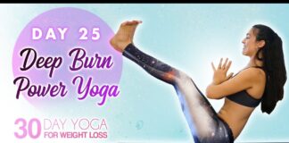 Power Yoga for Weight Loss 🔥 Deep Burn Workout, Total Body Strength | 30 Day Yoga Julia Marie Day 25