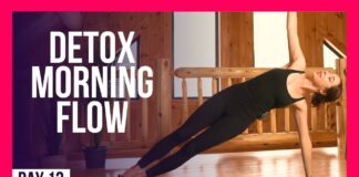 10 min Morning Yoga Flow To DETOX & DESTRESS – Day #13 (DESTRESS YOGA)