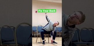 Low Back Pain Chair Yoga Exercise (beginners) #shorts