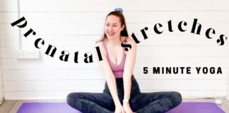 5 MINUTE PRENATAL YOGA STRETCHES | Pregnancy Yoga Stretches for all trimesters | LEMon Yoga