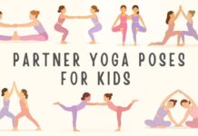 Partner Yoga Poses For Kids. Yoga for children with friends.