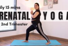 Prenatal Yoga for 2nd Trimester | 15mins Daily Prenatal Yoga Practice for 2nd Trimester