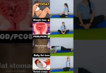 Simple exercises for healthy & Fit body #pcod #bellyfat #weightloss #periods #healthylife #yoga