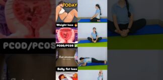 Simple exercises for healthy & Fit body #pcod #bellyfat #weightloss #periods #healthylife #yoga