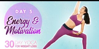 30 Day Yoga for Weight Loss Julia Marie ♥ Kick Up Energy & Fat-Burning Total Body Workout | Day 5